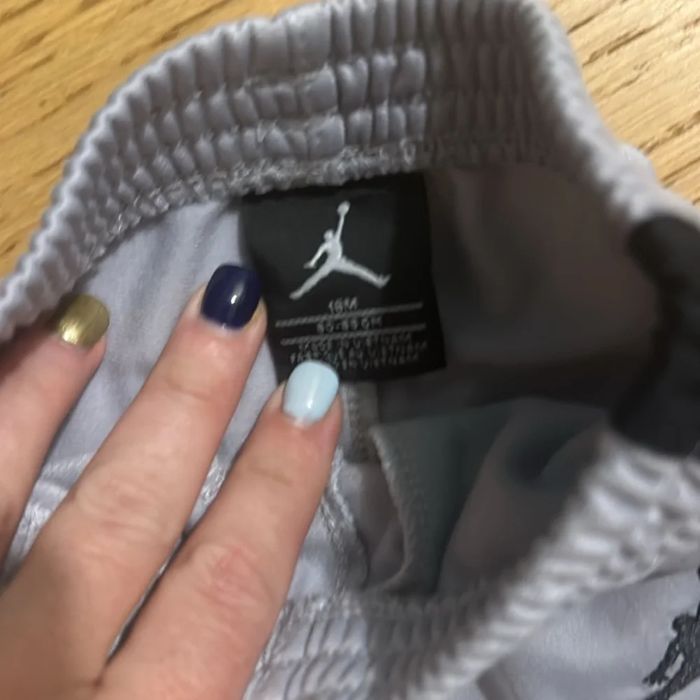 Jordan Baby Warm Up Pants | Gray Black Joggers | 18 Months